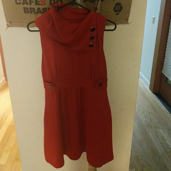 Super Cute Red Dress from ModCloth with pockets - Picture 1 of 3
